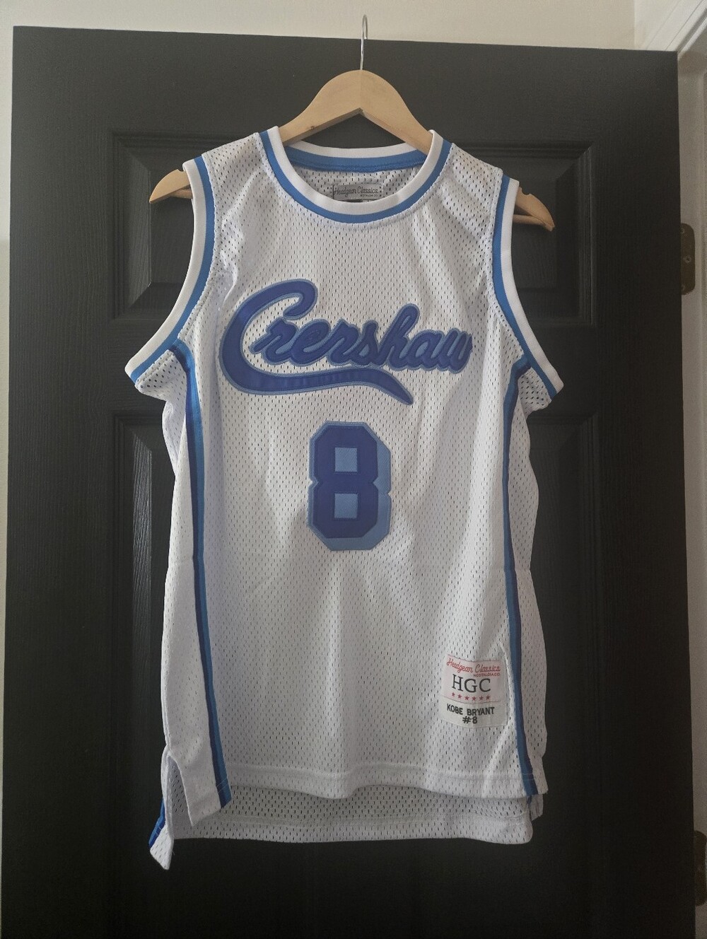 White & Blue 'Crenshaw' Basketball Jersey - 8
